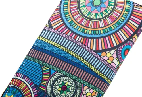 Miniatura 226 de Cartera de mano para mujer, estilo bohemio, con RFID, elegante, espaciosa con correa para viajes, capacidad para tarjetas, teléfono, dinero