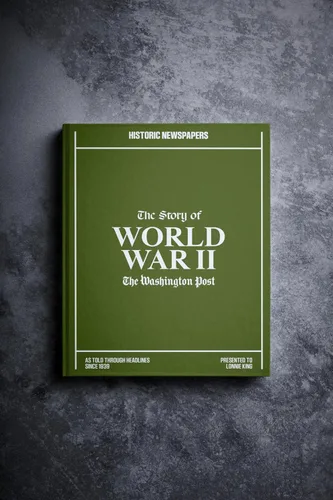 Miniatura 11 de Signature gifts Libro de historia de periódico de guerra personalizado – Regalo educativo de recuerdo de guerra contado a través de la cobertura
