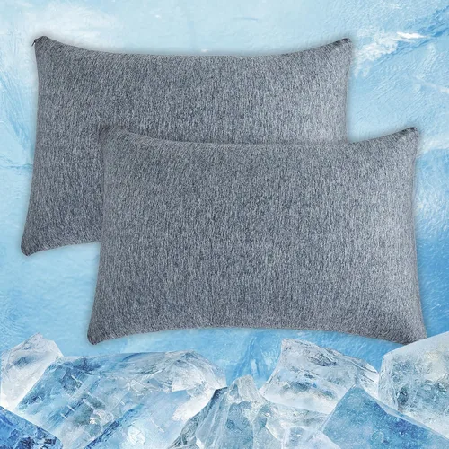 Miniatura 8 de CHOSHOME Fundas de almohada refrescantes con cremallera Fundas de almohada Q-Max > 0.45 con cremallera para personas que duermen con calor, suaves