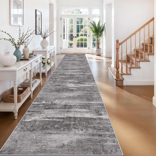 Miniatura 40 de Alfombra lavable para pasillo de 3 x 12 pulgadas, alfombras abstractas modernas con parte trasera antideslizante, alfombra ultra suave para cocina