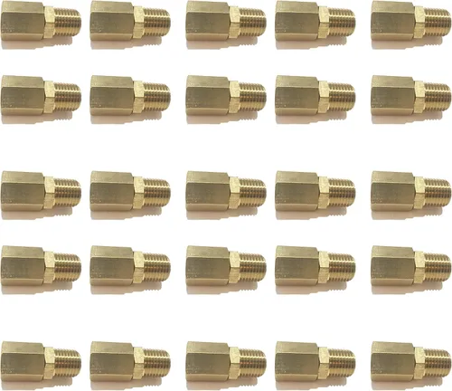 Miniatura 3 de Adaptador giratorio macho de latón 1/4" NPT combustible/aire/agua/aceite/gas WOG (Cantidad 01)
