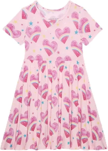 Miniatura 70 de Posh Peanut - Vestidos para niñas – Vestido suave para niña hecho con viscosa de bambú – Vestidos de otoño, primavera y verano para niñas