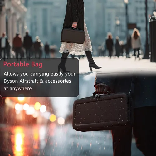 Miniatura 5 de Funda de viaje rígida compatible con Dyson Airstraight HT01 alisador de pelo y fuente de alimentación, funda de transporte impermeable y a prueba