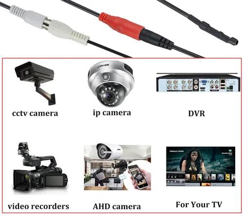Miniatura 6 de Micrófono CCTV Dispositivo de recogida de cable de audio Micrófono para exteriores CCTV RCA Micrófono de vigilancia DVR Preamplificador de alta