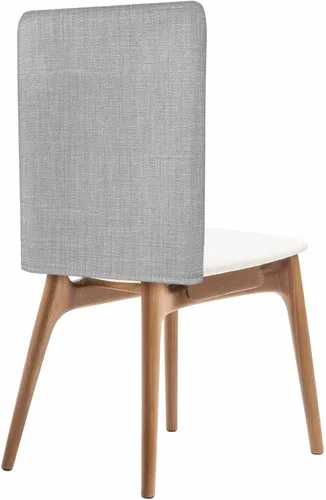 Miniatura 20 de Paquete de 4 fundas de lino beige para sillas de comedor, color liso puro, lavable, extraíble, fundas para sillas de respaldo, funda de respaldo