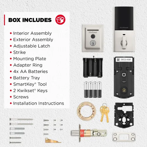 Miniatura 9 de Kwikset Halo Touch Cerradura inteligente con huella dactilar y WiFi, cerradura de puerta de entrada sin llave de bajo perfil, desbloqueo Níquel