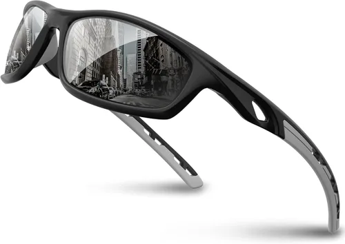 Miniatura 11 de RIVBOS RB833 - Lentes de sol polarizados, unisex, con protección contra rayos ultravioleta, para deportes, pesca, conducción y ciclismo negro