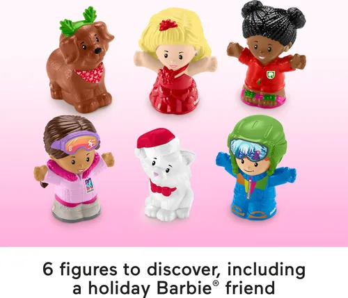 Miniatura 5 de Fisher-Price Little People Barbie Calendario de Adviento y juego para niños pequeños, 24 figuras de Navidad y piezas de juego (exclusivo de Amazon)
