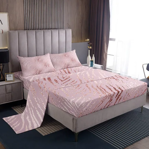 Miniatura 17 de Erosebridal Juego de sábanas para niñas, color rosa, con estampado de animales, tamaño individual, para niños, adolescentes, coloridas sábanas