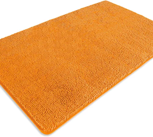 Miniatura 681 de Alfombra de baño pequeña de 12 x 18 pulgadas, lavable y absorbente, antideslizante, alfombra de baño de felpilla gruesa y suave para baño, ducha