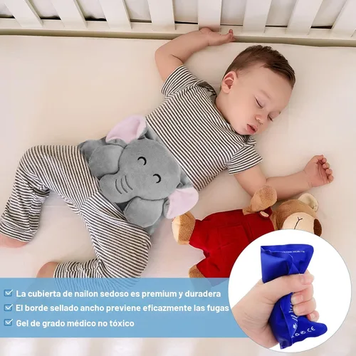 Miniatura 5 de Alivio de cólicos y gases para bebés - Heigoeost Envoltura abdominal calentada para recién nacidos para aliviar el vientre mediante calor Elefante