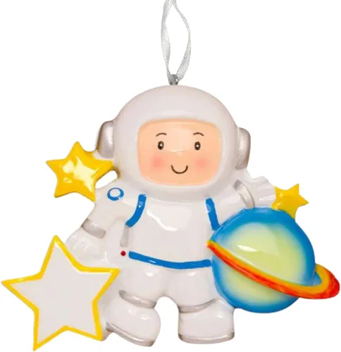 Miniatura 2 de Adorno personalizado para árbol de Navidad 2024 – Adorno de Navidad personalizado de astronauta, decoración artesanal del espacio