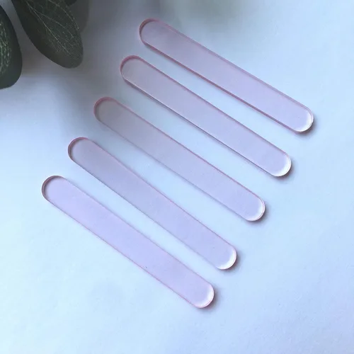 Miniatura 9 de 30 piezas de palitos de paleta de acrílico para helado, helado, caramelo y manzana (negro transparente)