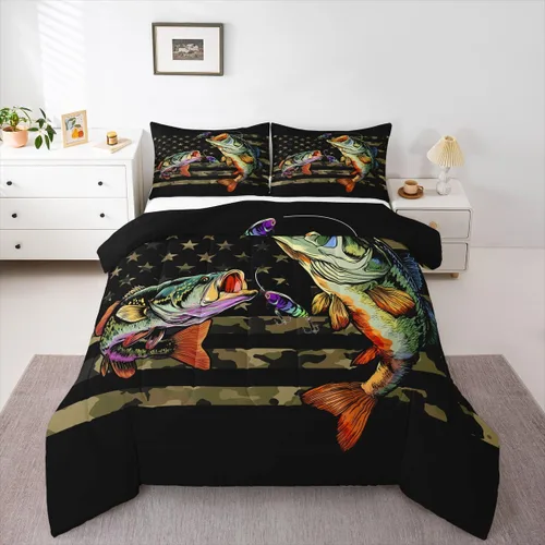 Miniatura 25 de Erosebridal Juego de edredón de murciélago tamaño Queen para niños y niñas, juego de ropa de cama con degradado de arco iris, juego de edredón Multi