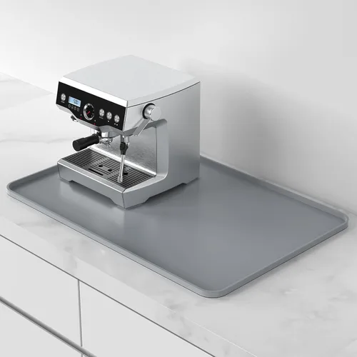 Miniatura 11 de Garolue Tapete de silicona para café, 16 x 16 pulgadas, impermeable, tapete de bar resistente al calor para accesorios de estación de máquina