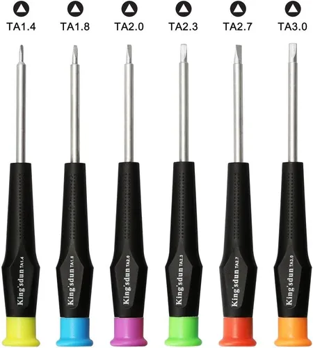 Miniatura 2 de Juego de destornilladores de cabeza triangular completa para juguetes electrónicos, 7 piezas de tornillos de seguridad triangulares Kit