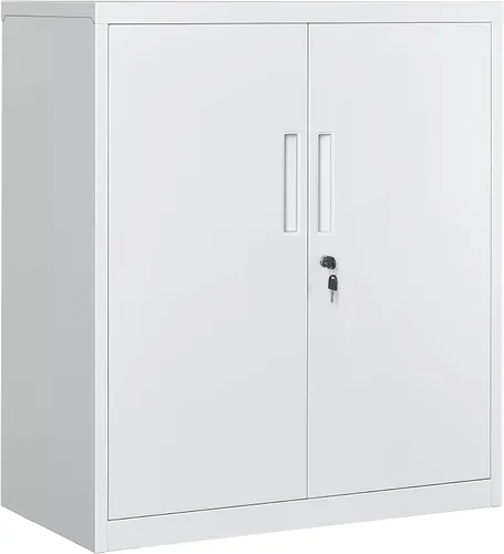 Miniatura 11 de SONGMICS Gabinete de Garaje, Gabinete de Almacenamiento de Metal con Puertas y Estantes, para Oficina en Casa, Garaje y Cuarto de Servicio, Negro