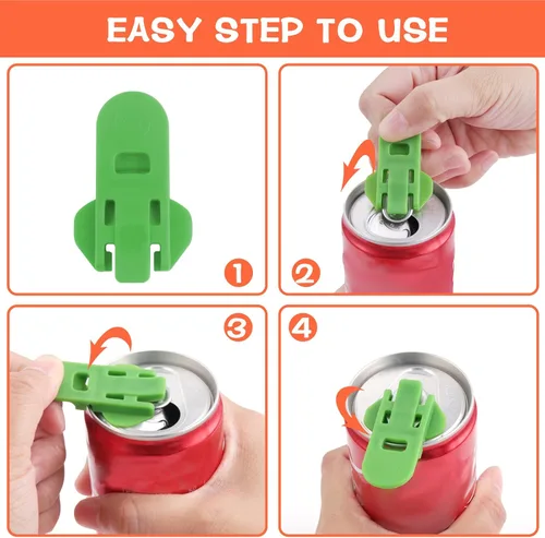 Miniatura 5 de Abeillo Abrelatas manual de 12 piezas, abrelatas de latas de cerveza de soda, herramienta de abridor de anillos superiores, a prueba de fugas