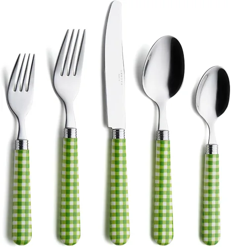 Miniatura 15 de ANNOVA Vajilla colorida de acero inoxidable, utensilios de cocina, incluye cuchillos, tenedores, cucharas, tenedores de ensalada y cucharas de Lila