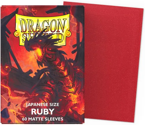 Miniatura 2 de Dragon Shield Fundas mate para cartas de tamaño japonés 60 unidades - Fundas TCG premium suaves y resistentes - Compatibles con Yu-Gi-Oh, Rubí