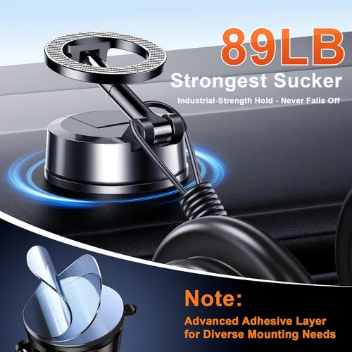 Miniatura 2 de Soporte magnético para teléfono MagSafe para automóvil, soporte para teléfono de automóvil, giratorio de 360°, para salpicadero, parabrisas