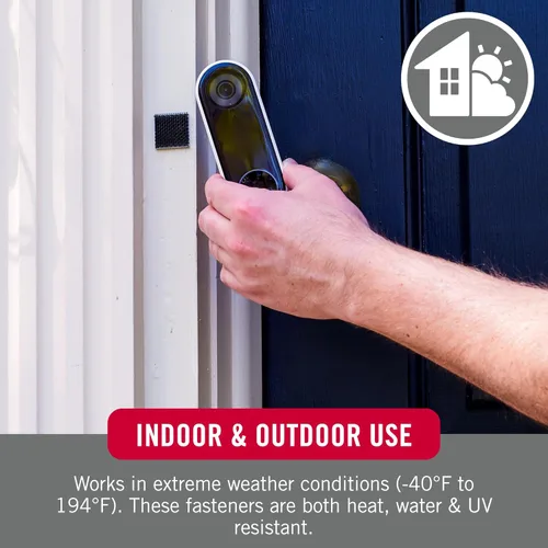 Miniatura 5 de VELCRO Brand Extreme Lock - Cuadrados de montaje con adhesivo 16 juegos, 1 pulgada Fija electrónicos, iluminación o señalización al aire libre