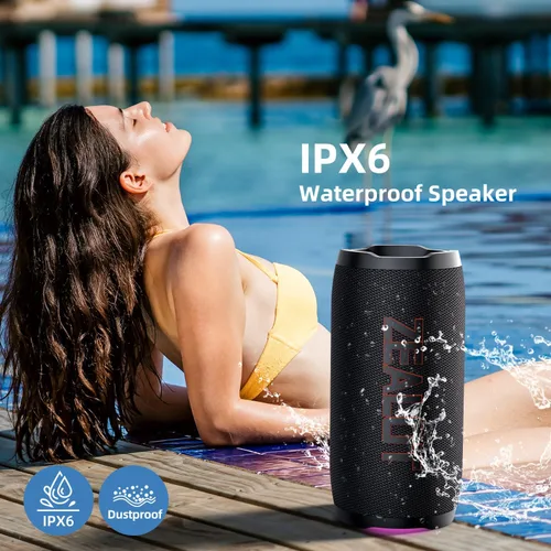 Miniatura 8 de ZEALOT Altavoz Bluetooth portátil, 80 W pico (60 W) altavoces de sonido con luz LED, Bluetooth 5.3, altavoz fuerte para el hogar, fiesta