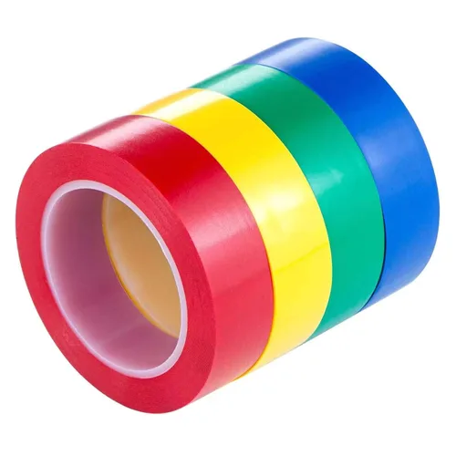 Miniatura 8 de Cinta eléctrica, 8 rollos, 4 colores azul, verde, rojo, amarillo, adecuado para reparación profesional de electricistas, electrodomésticos, equipos