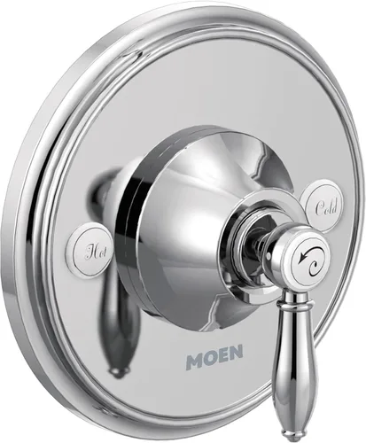 Miniatura 7 de Moen Weymouth TS3210BG - Kit de ajuste de válvula de equilibrio de presión Posi-Temp de oro cepillado de 1 mango, requiere válvula, TS3210BG
