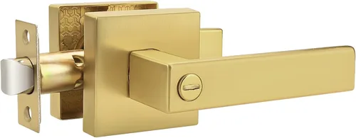 Miniatura 116 de Probrico Paquete de 4 manijas de puerta simuladas en negro mate, manijas interiores que no giran, manijas reversibles resistentes para interiores