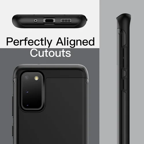 Miniatura 6 de JETech Funda resistente a prueba de golpes para Samsung Galaxy S20, funda protectora resistente de doble capa con absorción de golpes (negro)