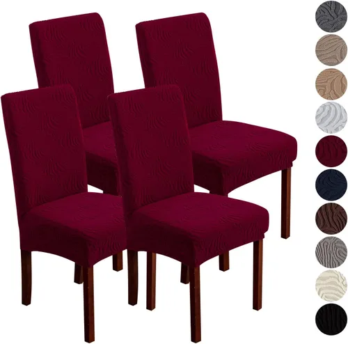 Miniatura 11 de Fundas para silla de comedor, Fundas para sillas de comedor elásticas Parsons, Protector para sillas de comedor y cocina, Extraíbles, Lavables