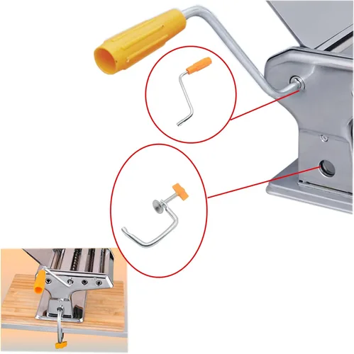 Miniatura 4 de 1 juego de mango de máquina de pasta y clip de repuesto para máquina de pasta y mango