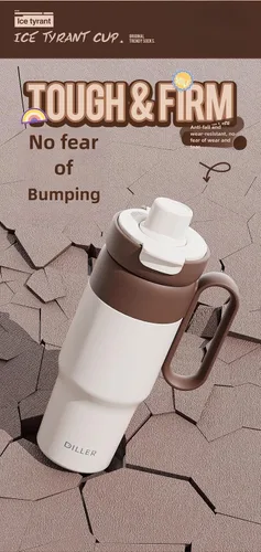 Miniatura 5 de Botella de agua de acero inoxidable aislada al vacío para la oficina, el automóvil o el hogar, mantiene el frío durante 24 horas, el calor durante