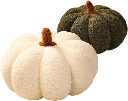 Miniatura 8 de Almohada decorativa con forma de calabaza para Halloween o Acción de Gracias, almohada con forma de calabaza, almohadas de calabaza simuladas en 3D