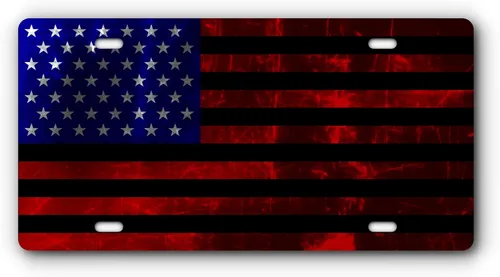 Miniatura 10 de Placa de matrícula patriótica de aluminio para la parte delantera de camiones y automóviles, fabricada en los Estados Unidos, ajuste universal