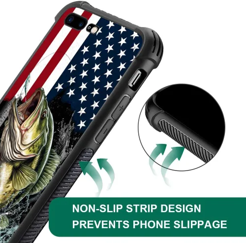 Miniatura 106 de DAIZAG Compatible con iPhone 13 Pro Max, Funda de TPU Protectora Anti-Arañazos Todo En Uno, Fundas para Hombre Mujer - Motivo de Madera Americana