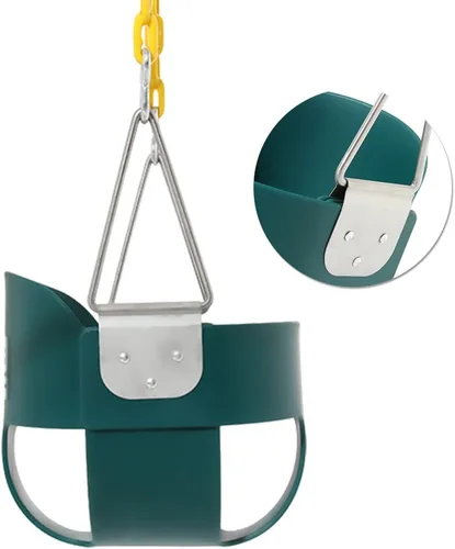 Miniatura 3 de Asiento de columpio de cubo completo con respaldo alto para niños pequeños, accesorios para columpios Verde