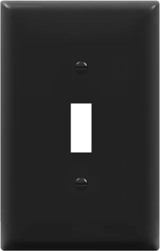 ENERLITES - Placa de pared para interruptor de luz, acabado brillante, tamaño mediano, hueco para un interruptor de 4.88 x 3.11 pulgadas,