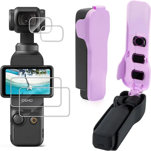 Miniatura 8 de DJI Osmo Pocket 3 - Funda protectora para lente de pantalla, 3 ranuras de almacenamiento de filtro CPL/ND, protege el cardán de impactos, compatible