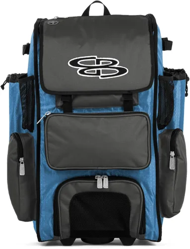 Miniatura 46 de Boombah Rolling Superpack - Bolsa para equipo de béisbol/sóftbol, varios colores, mango telescópico y capacidad para 4 murciélagos, versión