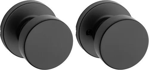 Miniatura 30 de Kwikset Pismo - Pomo de puerta redondo simulado, manija de un solo lado para armarios, puertas dobles francesas y despensa, pomo de puerta