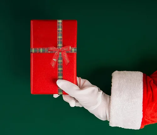 Miniatura 3 de Threetols 6 rollos de 30 yardas de cinta de Navidad de 3/8 pulgadas, cintas de grogrén con purpurina de Navidad de búfalo verde y rojo, cintas