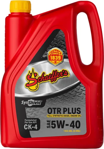Miniatura 2 de Schaeffer Manufacturing Co. 9000CK4-006S Lubricante SynShield OTR Plus para motor diésel completamente sintético 5W-40, botella de 1 galón
