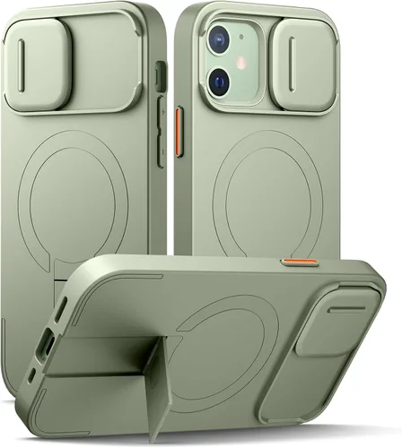 Miniatura 27 de SURITCH - Funda para iPhone 17 Pro Max con cubierta de control de cámara, cubierta para cámara y soporte ajustable, compatible con MagSafe, a prueba