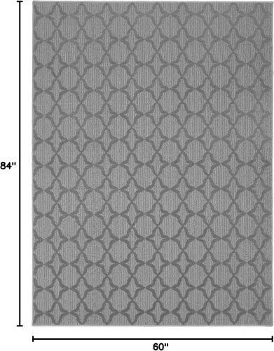 Miniatura 203 de Garland Rug Sparta - Alfombra antideslizante de polipropileno de 2 pies x 12 pies, color negro, ideal para salas de estar y pasillos, elegante