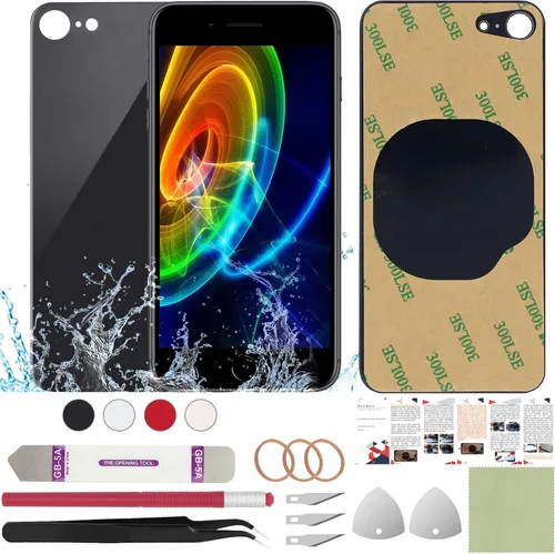 Funda trasera de repuesto compatible con iPhone 8 de 4.7" + Herramientas profesionales (Gris espacial)
