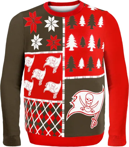 Miniatura 12 de FOCO NFL Unisex-Adult NFL Busy Block Ugly Sweater Bloque ocupado