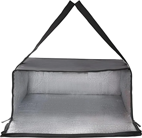 Miniatura 5 de Musbus Bolsas aisladas transportadoras de pizza de 24'x24'x14' grandes para entregas, bolsa de entrega aislada transportadora de pizza bolsa de Negro