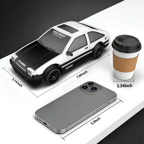 Miniatura 8 de Auto de control remoto RC Drift Car 2.4GHz escala 1:24 4WD 15KM/H Modelo de vehículo de alta velocidad con luces LED Neumático de Derrape Coche